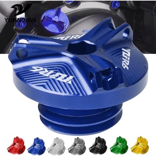Motorcycle Aluminum Engine Oil Filler Cup Cap Accessories For Yamaha YZF-R6 1999-2016 2015 14 YZF-R6S 2006-2010 YZFR6 YZF R6 R6S