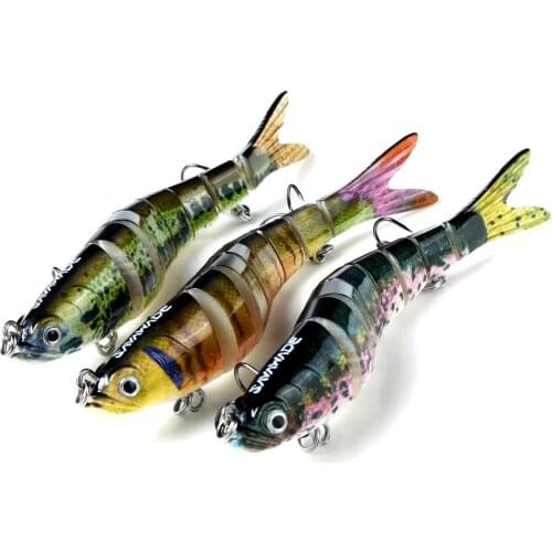 Bassdash SAVAWADE SERIES SwimHerring Multi Jointed Fishing Lures 13.5cm Hard Swimbaits with Built-in Rattle for Bass Bluegill