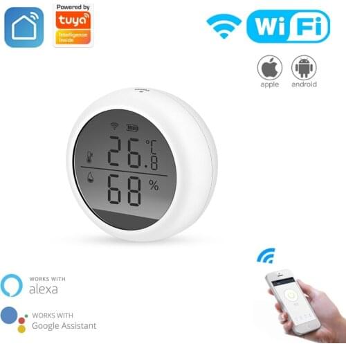 Tuya Smart Temperature Humidity Sensor Wireless Wifi Indoor Hygrometer Thermometer Works With Alexa Google Home With LCD Display