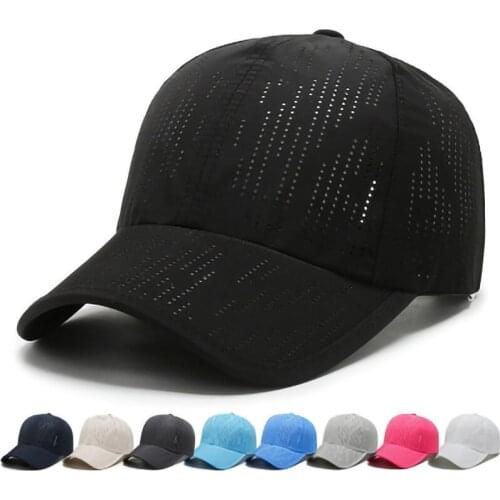 Summer Mesh Baseball Cap for Men Women Outdoor Adjustable Quick Drying Sun Hat Unisex Polyester Breathable Sports Snapback Caps