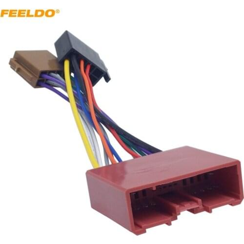 FEELDO Car Stereo Audio Non-destructive Conversion Plug Wire Adapter For MAZDA CD Radio Wiring Harness Female #HQ4480