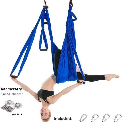 Yoga Hammock Swing Parachute Fabric Inversion Therapy Anti-gravity High Strength Decompression Hammock Yoga Gym Hanging 6 Grip