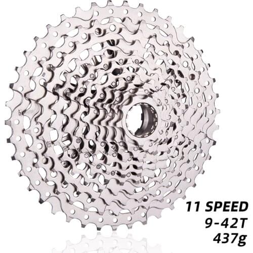 MTB Bike 11Speed 9-42T Cassette XD Sprocket Lightweight Silver 9-42 Steel Cassette 11s 42t compatible 11V k7 GX M7000 M6000