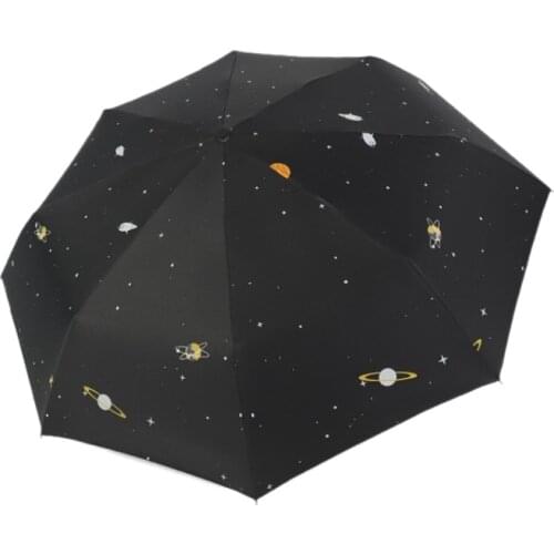 Creative Star Universe Serie Umbrella Fold Rainy Stellar Planet Umbrella UV Rainproof Sun Parasol Umbrella Female