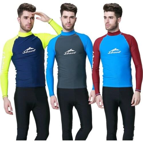 SBART Wetsuit Men Rash Guard Swimwear Wetsuits Men Surfing Swimsuit Wet Suit For Swimming Diving Suits Surf Long Sleeve Shirt