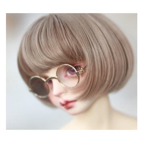New 1/4 17.5~19.5cm Kotori Minami Linen Brown Pear Flower Short hair BJD MSD Doll Wig