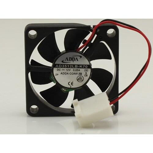ADDA AD3512LB-K70 35*35*10mm 3510 3.5cm DC 12V 0.05A 2-lines 3-pin Dual ball bearing axial cooling fan