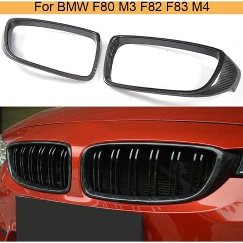 Carbon Fiber Car Front Grill Grille Covers for BMW F80 M3 F82 F83 M4 Sedan Convertible Coupe 2D 4D 2014-2019 Middle Grill