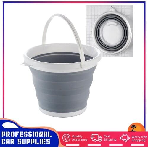 Camping Fishing Water Tank Carrier Outdoor Barrel Pot 5L Foldable Bucket Collapsible Silicone Bucket RV Camper Van Accessories