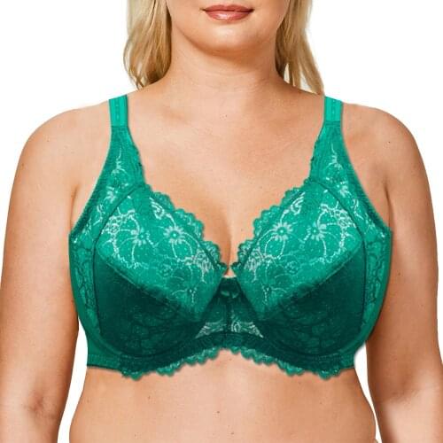 Plus Size Brassiere Lace Bras For Womens Sexy Underwear Light Padded Underwired Push Up Bra Bralette Lingerie Tops C D DD E F G
