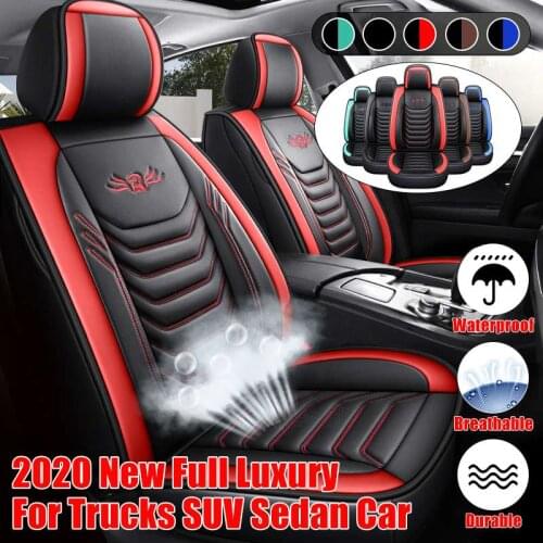 Luxury PU Leather Front Car Seat Cover Cushion Protector Non-Slip Mat Waterproof for Lada VESTA for Ford for BMW