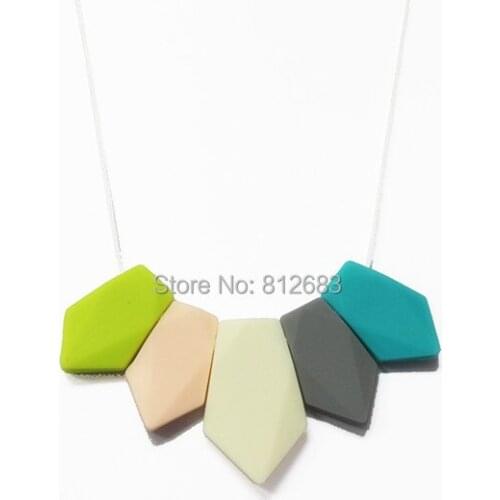 Mix colors Silicone Nursing Necklace, Teething Necklace - silicone chew beads Free shipping