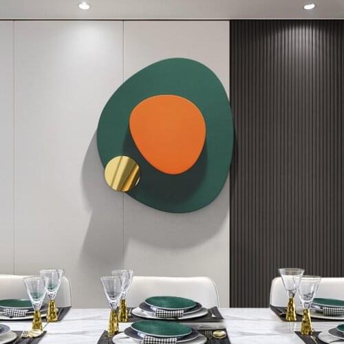 Modern Creative Luxury Wrought Iron Wall Mural Hotel Store Office Wall Sticker Crafts Home Livingroom Wall Hanging Accessories