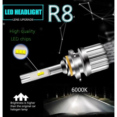 H1 LED bulb 9006 HB4 H7 H11 9005 HB3 D1S D2S LED car headlight 55W 12V ZES chip 9600LM 6000K auto head lamp H3 H27 led Fog Light