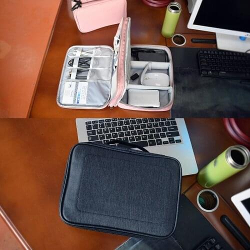 Waterproof Electronic Accessories Storage Bag USB Gadget Data Cable Organizer Protective Sleeve Pouch Case Bag for iPad Digital