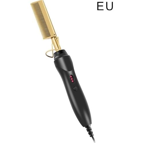 Hair Straightener Flat Irons Straightening Brush Hot Heating Comb Hair Straight Styler Corrugation Curling Iron Hair Curler Comb