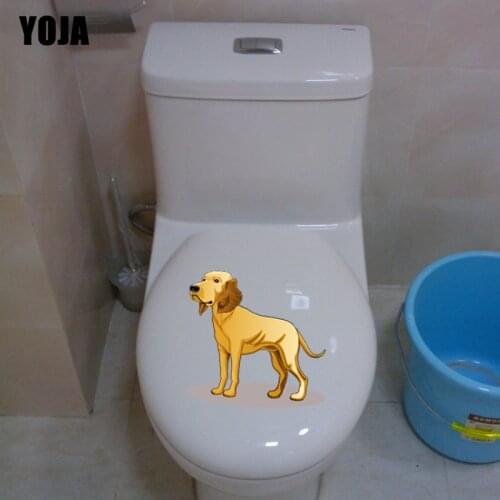 YOJA 22.3*21CM Cartoon Animal Dog BedRoom Home Decor Toilet Decal Wall Sticker T3-0541