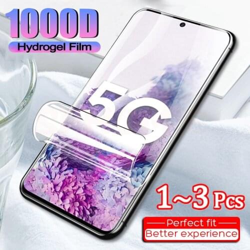 1-3 pcs, note 20 ultra hydrogel film for samsung note20 soft glass s 20 plus samsung s20 ultra screen protector galaxy s20 fe