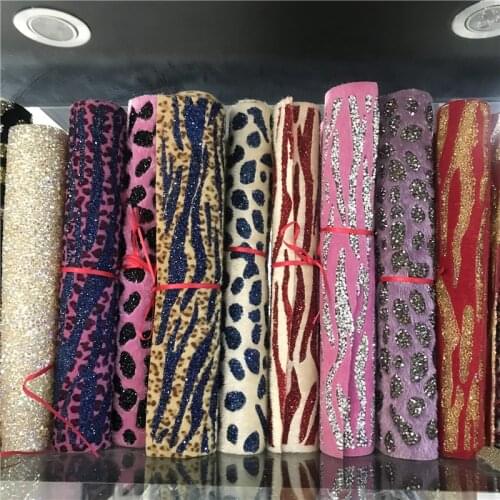 24*40Cm Rhinestone Fluff Decoration Crystal Beads Trims Iron On Transfer Mesh Sheet Winter Christmas Carpet Dresser Wedding