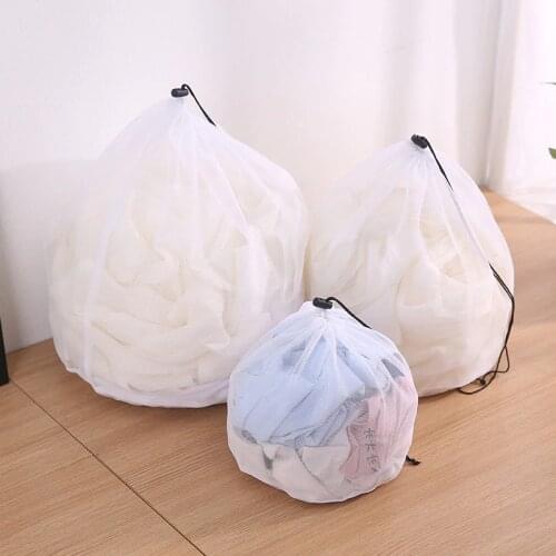 3 Size Washing Drawstring Laundry bag Clothing Care Foldable Net Filter Underwear Bra Socks Underwear Washing Clothes
