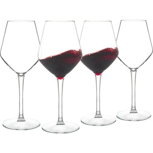 13oz Tiaking Crystal luxurious enamel Red wine glass Lead-free glass Transparent goblet Wedding banquet glass cup