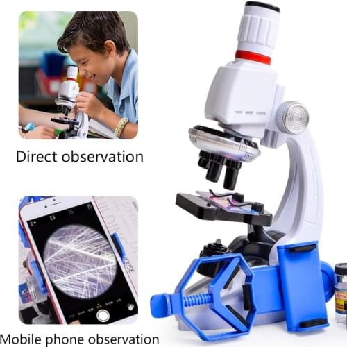 450X / 1200X Kids Home and School Biological Microscope Monocular Biology Microscopio Primary Student Scientific Experiment Tool