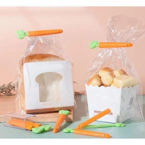 5/10/20Pcs Carrot Food Bag Sealing Clip Fresh-Keeping Clamp Sealer for Food and Snack Bags Kitchen VC