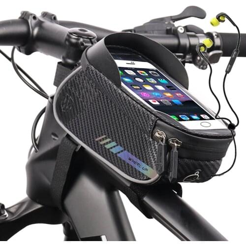 6.5 inch Mountain Bicycle Bike Front Bag MTB Handlebar Bag Waterproof Cycling Frame Top Tube Pouch Cell Mobile Phone Case Holder