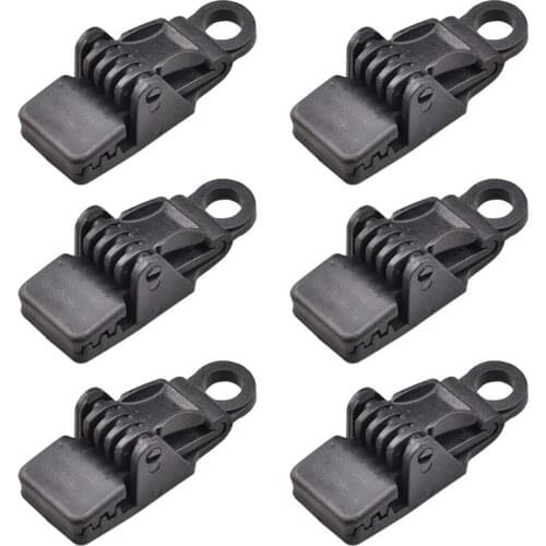 6x Tarp Clamps Heavy Duty Lock Grip for Awning Canvas Canopies Clamp Fasteners Durable Nylon Alligator Mouth Design