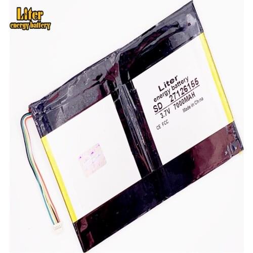 5 thread Tablet PC battery capacity 27126155 3.7V 7000MAH Universal Li-ion battery for tablet pc 9inch 10inch 11inch