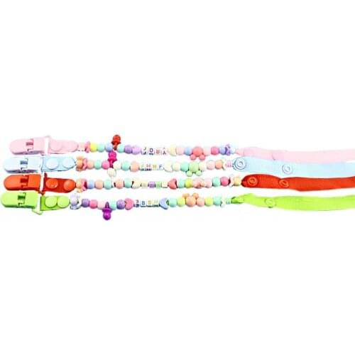 Safty PP Baby Infant Pacifiers Leashes Chain Sleeping Pacifying Nipple Molar Toys Anti-Loss Chain - Random Color