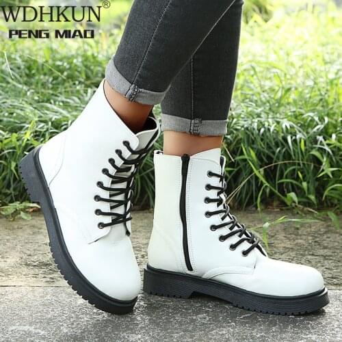 Brand Design Ladies Motorcycle Boots Platform Chunky Heels Zipper Boots Women 2021 Street Casual Party Shoes Woman