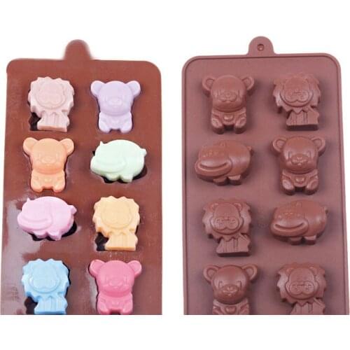 By dhl FEDEX 200 pieces hot sale Hippo Lion Bear Shape Silicone Mold Cake Decorating DIY Kitchenware ,Bakeware