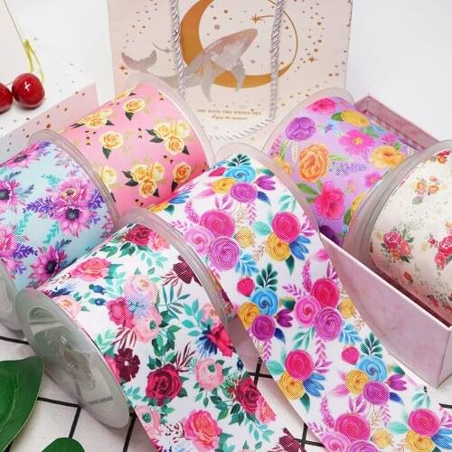 DIY Cartoon Flower Printed Grosgrain Ribbon For Craft Supplies Sewing Accessories 5 Yards, Planar Resins Mold 10 Pieces. 51664