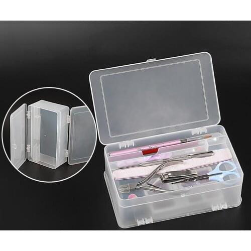 Double Layer Nail Art Tool Empty Storage Box Pen Container Display Case
