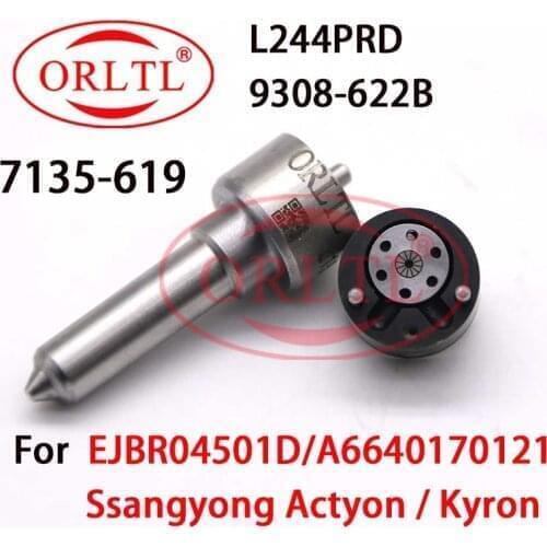 ORLTL 7135-619（L244PBD + 9308-622B) EJBR04501D repair kits injector control valve nozzle For A6640170121 for Actyon Kyron Rexton
