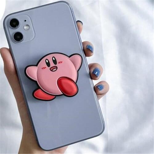 Cartoon Cute Silicone Expanding Stand Grip Mount Phone Socket Fold Mobile Smartphones Pocket Desktop Bracket Phone Stand Holder