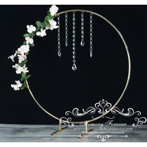 10pcs/lot New Design Wedding Table Arch Centerpiece for mariage party event wedding decoration flower stand with acrylic pendant