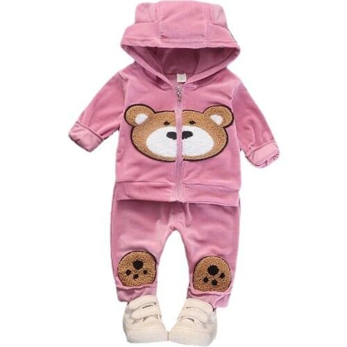 New Spring Autumn Baby Girl Clothes Suit Children Boys Sport Hooded Jacket Pants 2Pcs/Set Toddler Casual Costume Kids Tracksuits