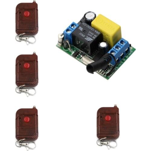 AC 220V 1CH Relay Wireless Remote Control Switch Remote Power Switch System Output 220V Receiver Remote Transmitter 315/433Mhz