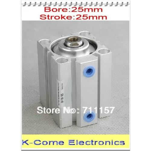 SDA 25*25 Pneumatic 25mm Bore 25mm Stroke Compact Cylinder SDA 25-25 25X25 Aluminum Alloy Air Cylinders