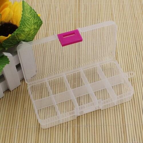 By ems or dhl 200pcs 10 Grid Transparent Plastic Tablet Pill Box Holder Medicine Storage Organizer Container Case