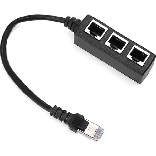 1 Male To 3 Female RJ45 LAN Ethernet Cable Splitter Network Cord Socket For Networking Extension Connector Adapter