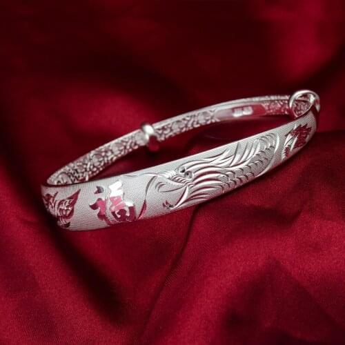 SA SILVERAGE Luxury Joyeria Plata 999 Silver Bracelet To Send Mother Gift S999 Bracelet for Mothers Day Sterling Silver Jewelry