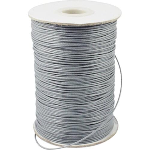 Pandahall 0.5mm White Waxed Polyester Cord Bead Cords for jewelry making accessories, about 185yards/roll F80