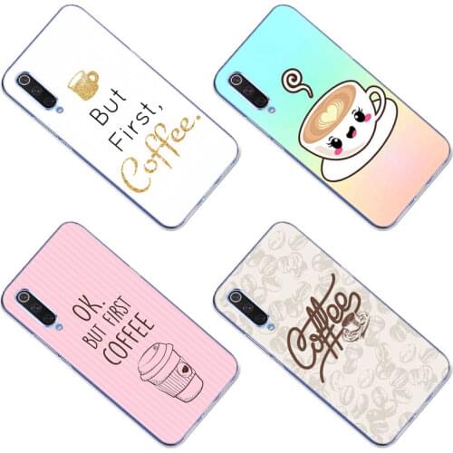 Ok but First coffee time Silicone Case for Xiaomi Mi POCO X3 NFC M3 F3 Note 10 S 10i 10T 11X Pro 11i 11 Ultra 11 Lite Soft Cover