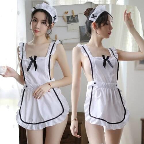 Sexy Women Maid Dress Sexy Lolia Dress Adult Maid Outfit Sexy Lingerie Sexy Apron Waiter Cosplay Halloween Costume for Women