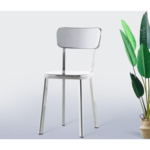 Modern Classic Design Metal Loft Style luxury furniture Nordic popular outdoor fashion stainless steel Dining Side cafe Chair