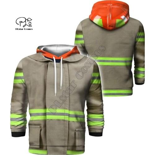 New Men Women I am a Firefighter man print 3D Hoodies Funny fireman Sweatshirt Fashion cosplay skull Hooded Long Sleeve zipper Pullover tshirt tee streetwear