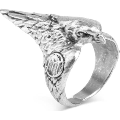 Resurrection Hawk Motif Ertuğrul Thumb Ring In Traditional Male ring on one side of the Sword Other side KAYI length icon good place is
